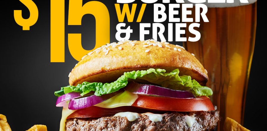 Sunday Special – Burger w/ Beer & Fries